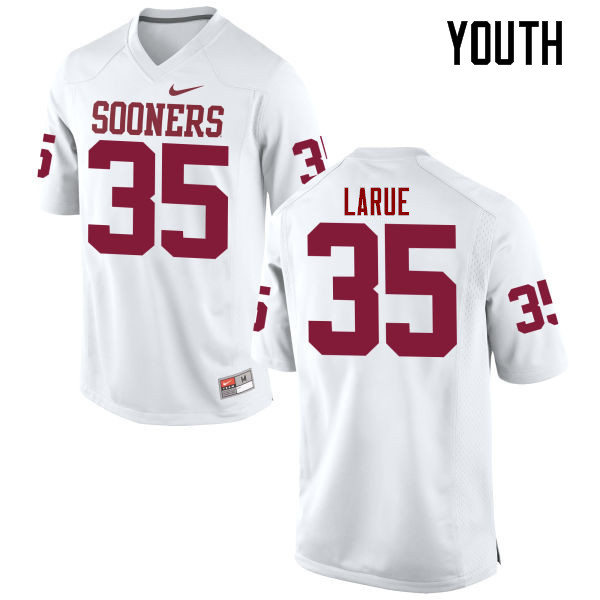 Youth Oklahoma Sooners #35 Ronnie LaRue College Football Jerseys Game-White - Click Image to Close